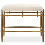 Karleen Small Bench, Ivory-Furniture - Benches-High Fashion Home