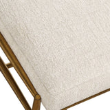 Karleen Small Bench, Ivory-Furniture - Benches-High Fashion Home