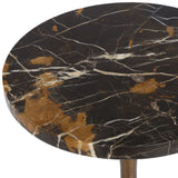 Karnes Drink Table, Black Marble-Furniture - Accent Tables-High Fashion Home