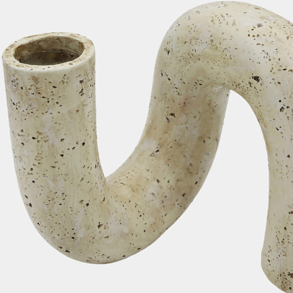 Vase Natural Tropical – 16x16x40 Cm, Aus Fasermaterial, Tropisches Design