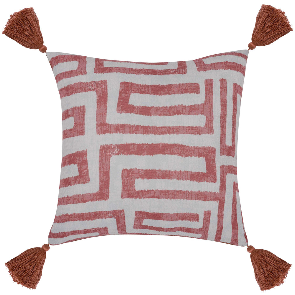 Karo Outdoor Pillow, Red Clay-Accessories-High Fashion Home