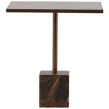 Kasen Bistro Table, Brown/Green Marble-Furniture - Dining-High Fashion Home