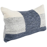 Kass Lumbar Pillow, Night Blue/Gray