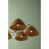 Katniss 5 Light Chandelier, Aged Brass