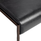Kayne Leather Dining Chair Set of 2, Jet Black-Furniture - Dining-High Fashion Home