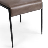 Kayne Leather Dining Chair Set of 2, Sand-Furniture - Dining-High Fashion Home