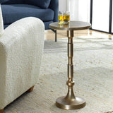 Keaton Accent Table, Antique Brass-Furniture - Accent Tables-High Fashion Home
