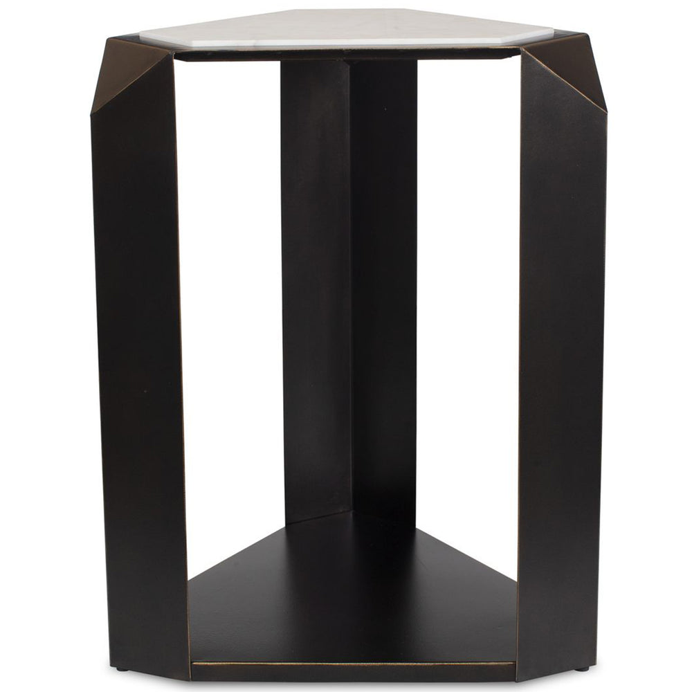 Keenan Accent Table, Rich Dark Bronze-Furniture - Accent Tables-High Fashion Home