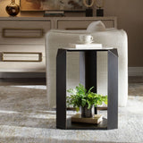 Keenan Accent Table, Rich Dark Bronze-Furniture - Accent Tables-High Fashion Home