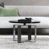 Keith Round Coffee Table, Dark Antique-Furniture - Accent Tables-High Fashion Home