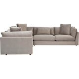 Kellen Sectional, Fox Mink-Furniture - Sofas-High Fashion Home