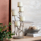 Kelsey Candleholder, Rust-Accessories-High Fashion Home