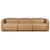 Kenlee Leather Power Recliner 3 Piece Sectional, Palermo Cognac by Four Hands-Furniture - Sofas-High Fashion Home