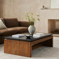 Kenneth Coffee Table, Polished Black