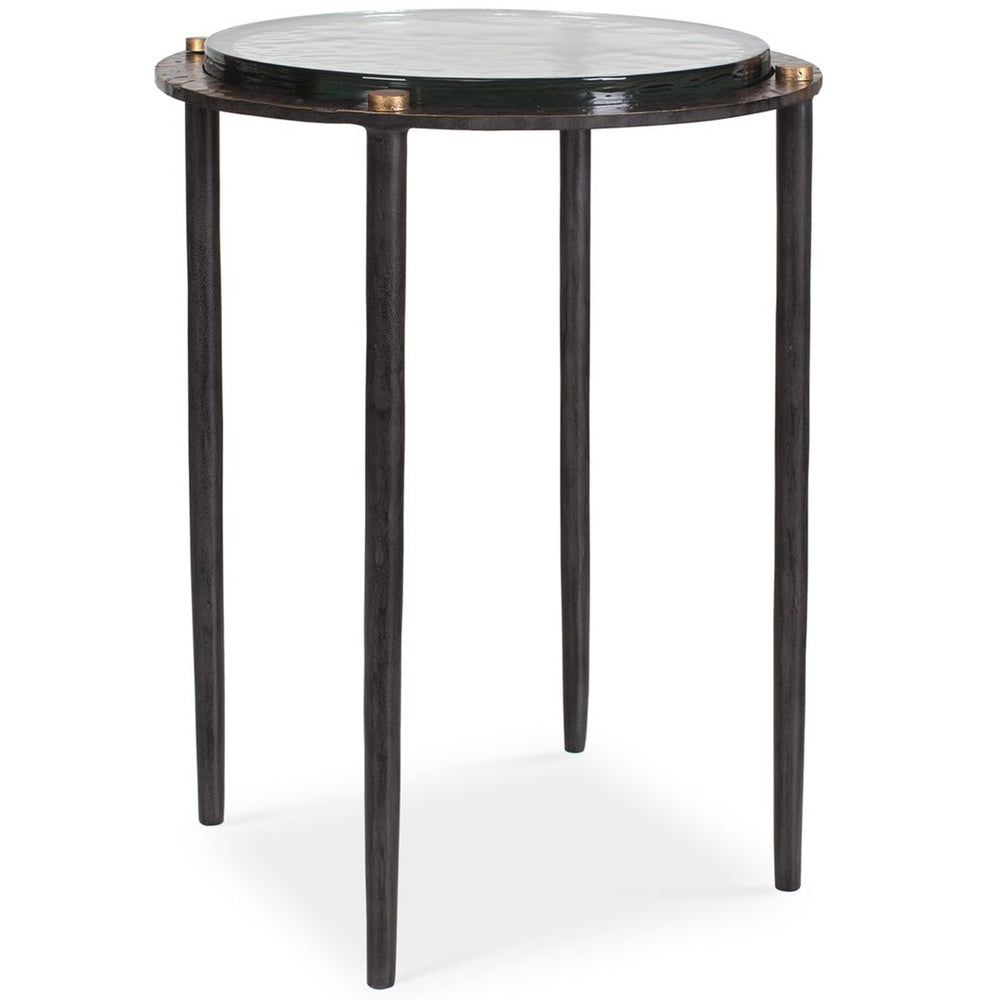 Kennington Accent Table, Rubbed Dark Bronze-Furniture - Accent Tables-High Fashion Home