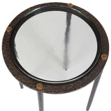 Kennington Accent Table, Rubbed Dark Bronze-Furniture - Accent Tables-High Fashion Home