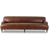Kent Leather Sofa, Dulane Mahogany by Amber Lewis x Four Hands-Furniture - Sofas-High Fashion Home