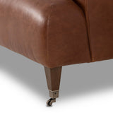 Kent Leather Sofa, Dulane Mahogany by Amber Lewis x Four Hands-Furniture - Sofas-High Fashion Home