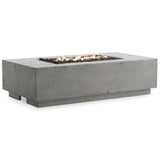 Kenton Outdoor Fire Table, Pewter-Furniture - Outdoor-High Fashion Home