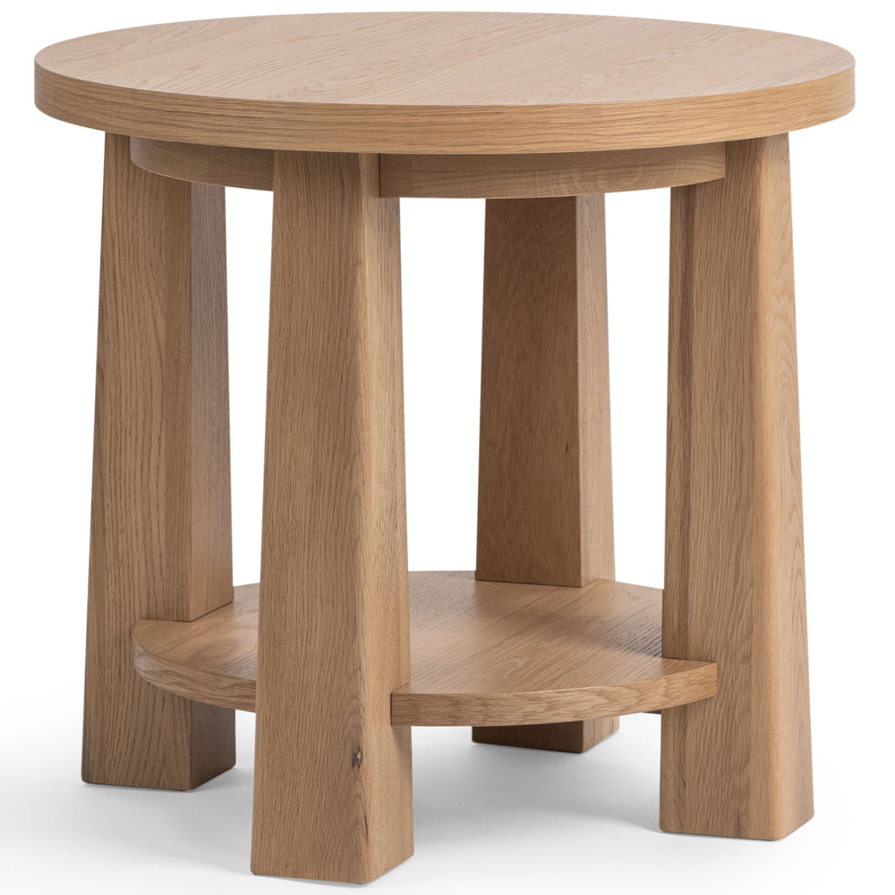 Kenzie Round End Table, Natural Mist-Furniture - Accent Tables-High Fashion Home