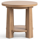 Kenzie Round End Table, Natural Mist-Furniture - Accent Tables-High Fashion Home