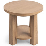 Kenzie Round End Table, Natural Mist-Furniture - Accent Tables-High Fashion Home