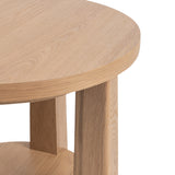 Kenzie Round End Table, Natural Mist-Furniture - Accent Tables-High Fashion Home