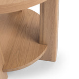 Kenzie Round End Table, Natural Mist-Furniture - Accent Tables-High Fashion Home