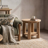 Kenzie Round End Table, Natural Mist-Furniture - Accent Tables-High Fashion Home
