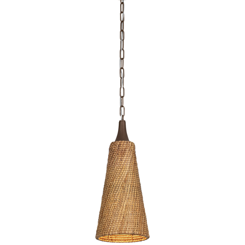 Kenzo Narrow Pendant, Bronze Leaf