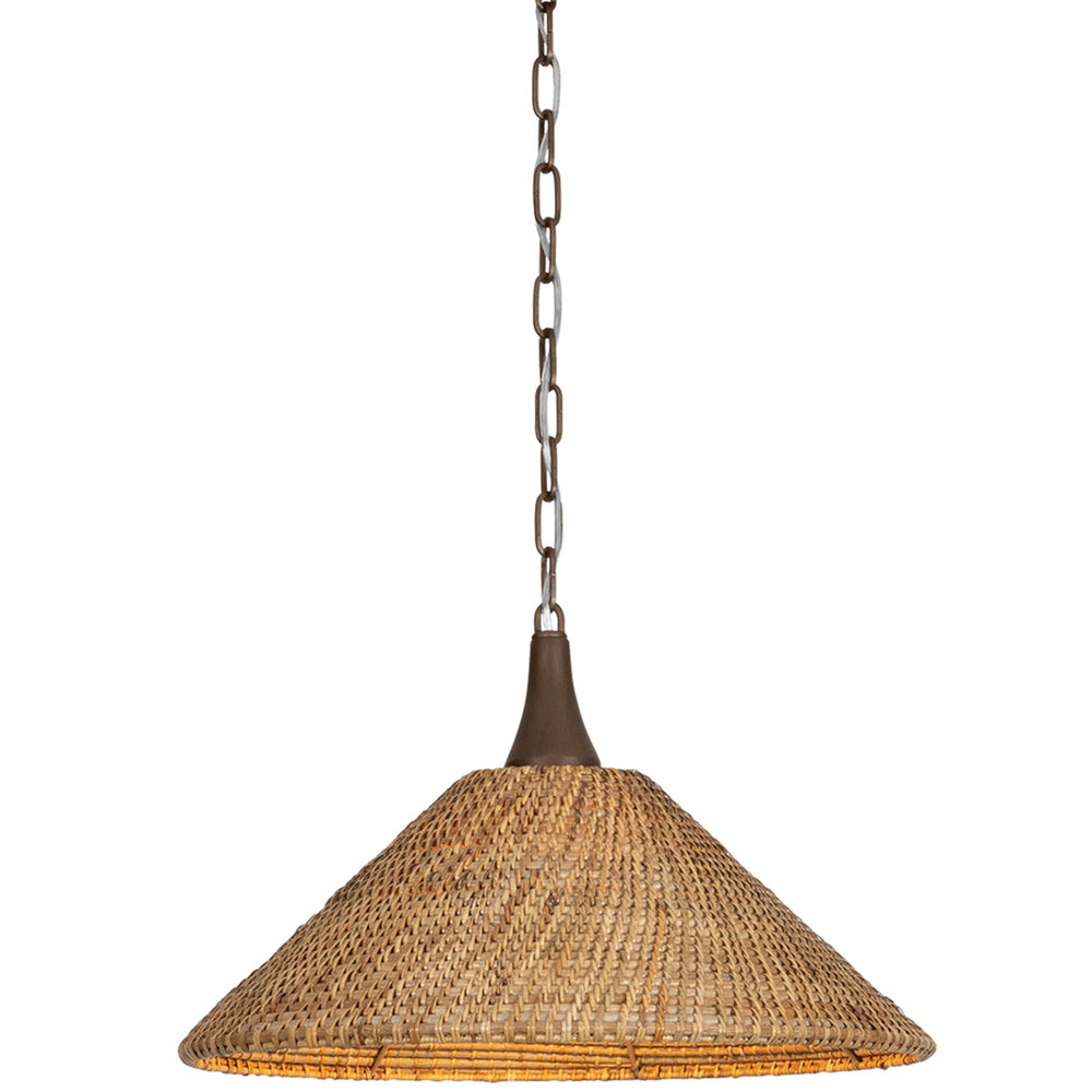 Kenzo Wide Pendant, Bronze Leaf