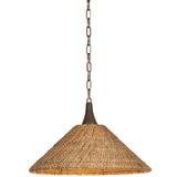 Kenzo Wide Pendant, Bronze Leaf