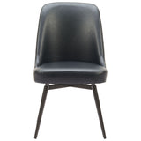 Keppel Swivel Dining Chair, Black, Set of 2-Furniture - Dining-High Fashion Home