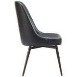 Keppel Swivel Dining Chair, Black, Set of 2-Furniture - Dining-High Fashion Home