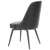 Keppel Swivel Dining Chair, Black, Set of 2-Furniture - Dining-High Fashion Home