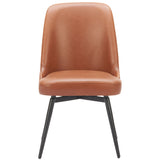 Keppel Swivel Dining Chair, Brown, Set of 2-Furniture - Dining-High Fashion Home