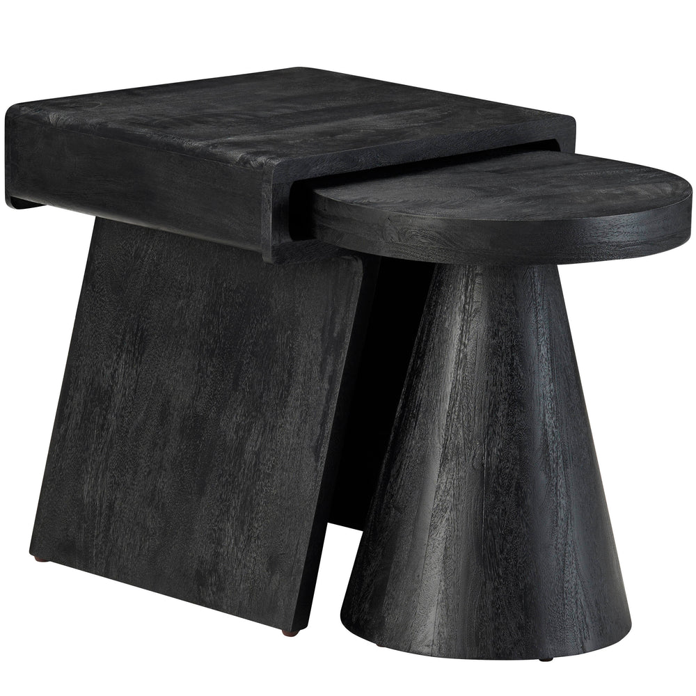 Keppler Nesting Tables, Black-Furniture - Accent Tables-High Fashion Home