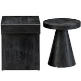 Keppler Nesting Tables, Black-Furniture - Accent Tables-High Fashion Home