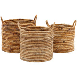 Kerensa Basket, Natural, Set of 3-Accessories-High Fashion Home