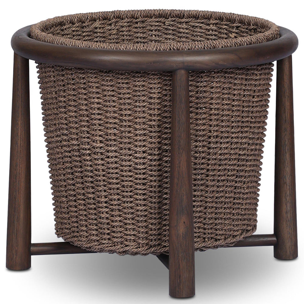 Kernan Basket, Dark Textured Woven-Accessories-High Fashion Home
