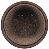 Kernan Basket, Dark Textured Woven-Accessories-High Fashion Home