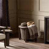 Kernan Basket, Dark Textured Woven-Accessories-High Fashion Home