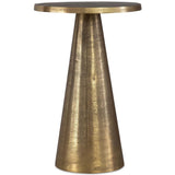 Kesia Side Table, Antique Brass-Furniture - Accent Tables-High Fashion Home