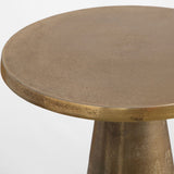 Kesia Side Table, Antique Brass-Furniture - Accent Tables-High Fashion Home