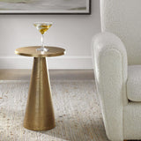 Kesia Side Table, Antique Brass-Furniture - Accent Tables-High Fashion Home