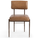 Kester Leather Dining Chair Set of 2, Tan-Furniture - Dining-High Fashion Home