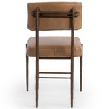 Kester Leather Dining Chair Set of 2, Tan-Furniture - Dining-High Fashion Home