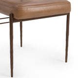 Kester Leather Dining Chair Set of 2, Tan-Furniture - Dining-High Fashion Home