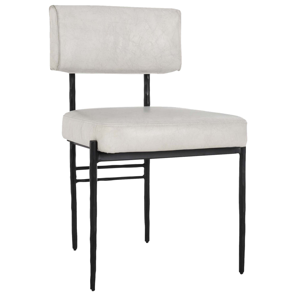 Kester Leather Dining Chair, Off-White, Set of 2-Furniture - Dining-High Fashion Home