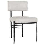 Kester Leather Dining Chair, Off-White, Set of 2-Furniture - Dining-High Fashion Home